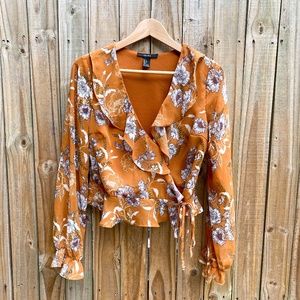 Floral 🏵 Ruffled Wrap Top Forever 21